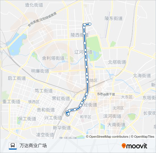 沈阳232路公交车路线图图片