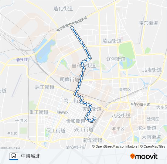 公交233路的线路图