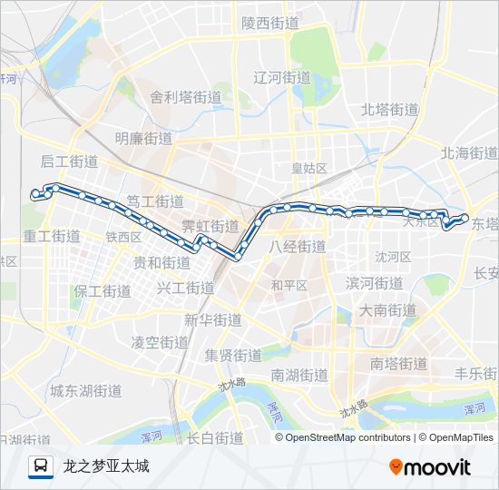 公交254路的线路图