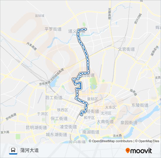 公交255路的线路图