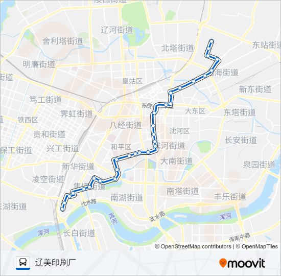 256路路线 日程 站点和地图 辽美印刷厂 更新