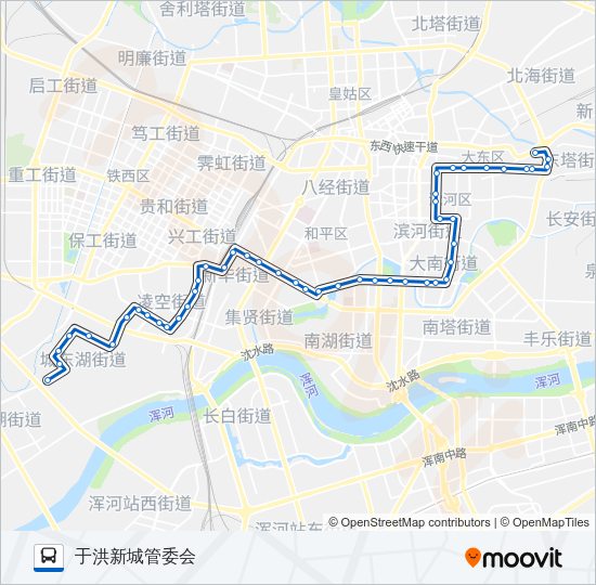 公交257路的线路图