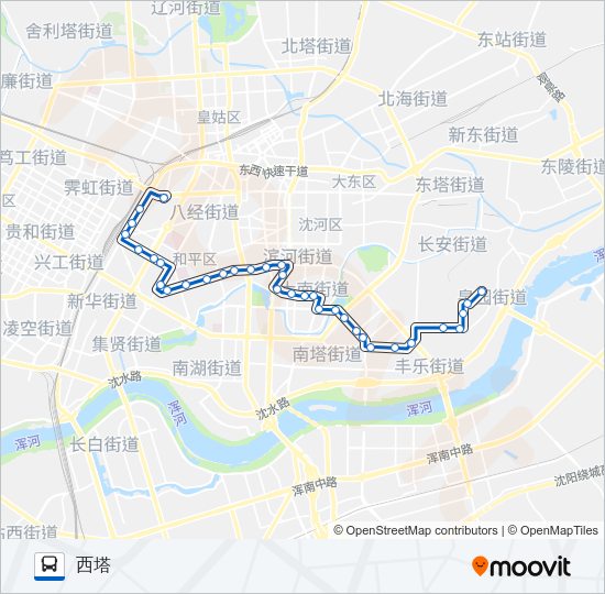 公交263路的线路图