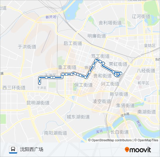 公交284路的线路图