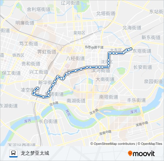 公交296路的线路图