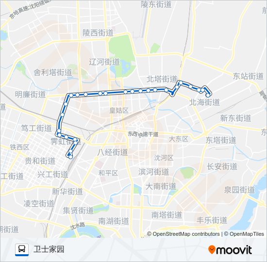 公交299路的线路图