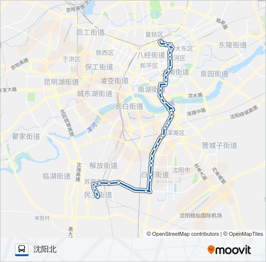 沈阳331路公交车路线图图片