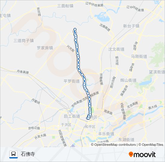 公交381路的线路图