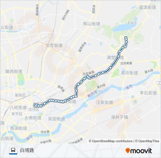公交384路的线路图