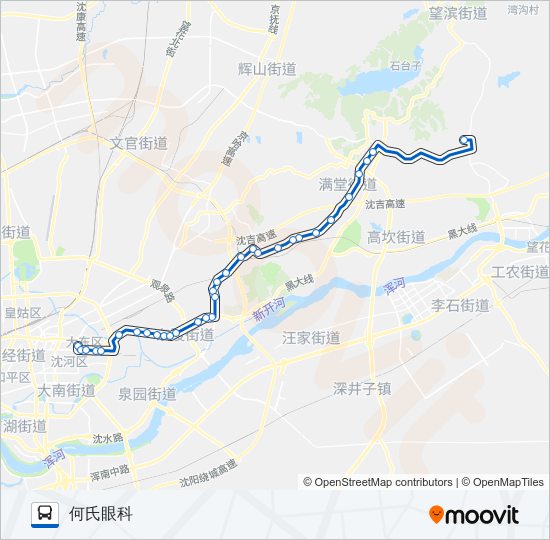 公交384路的线路图