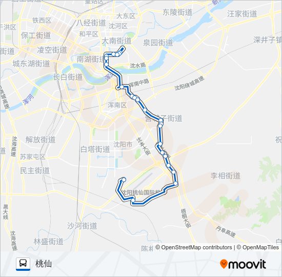 公交390路的线路图