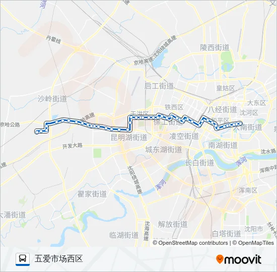 501路 Bus Line Map
