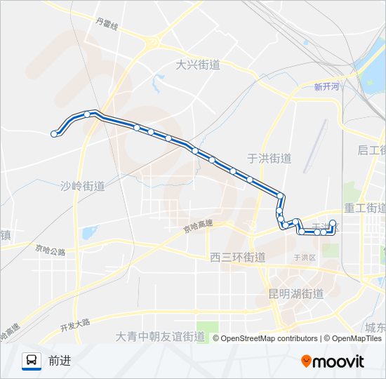 公交721路的线路图