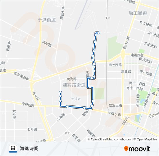 公交722路的线路图