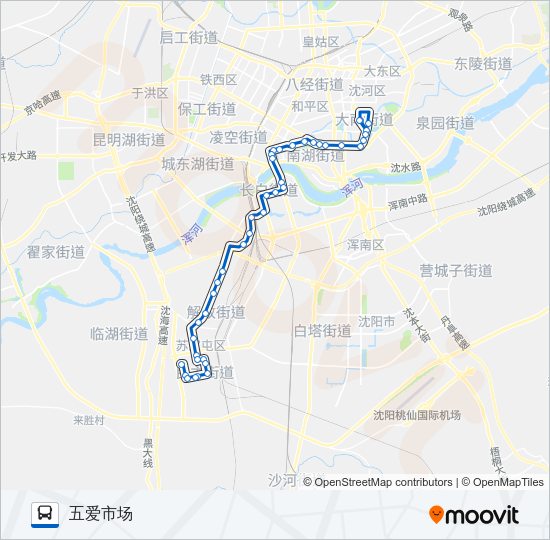公交K801路的线路图
