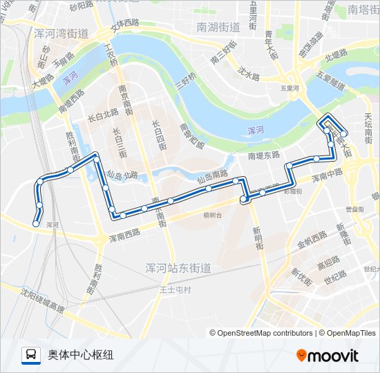 公交109支线路的线路图