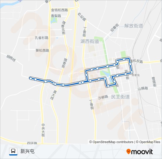 公交142外环路的线路图