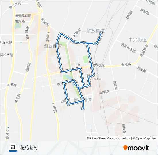 公交143内环路的线路图
