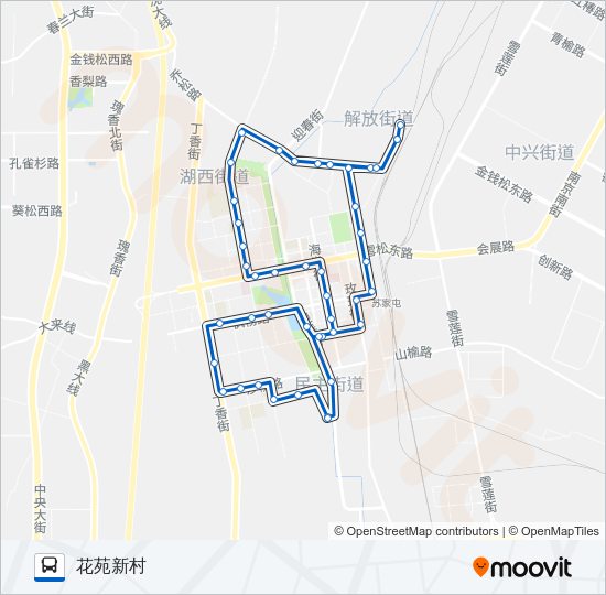 公交143外环路的线路图