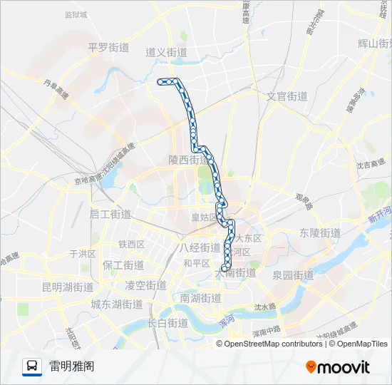 公交157支线路的线路图