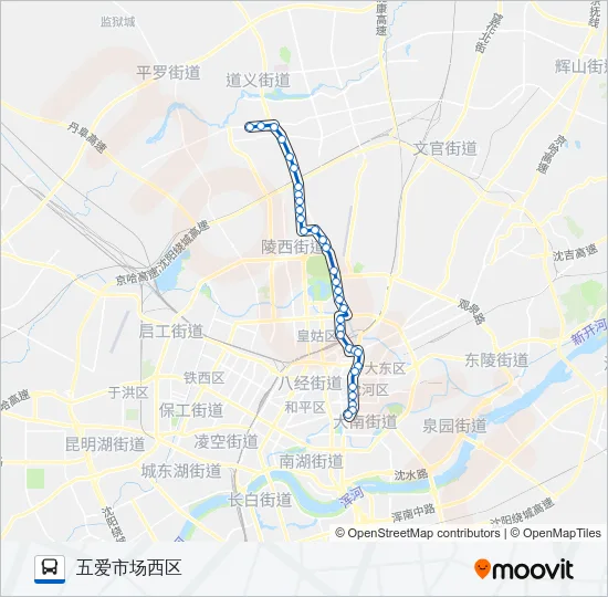 公交157支线路的线路图
