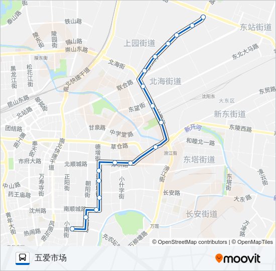 公交219区间路的线路图