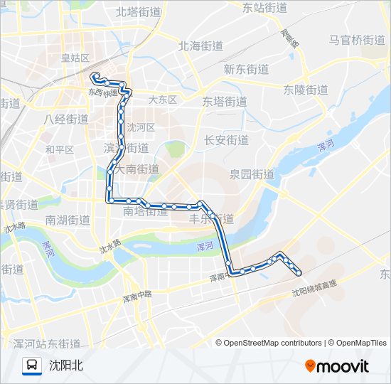公交224区间路的线路图