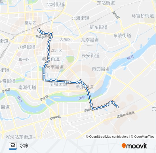 公交224区间路的线路图