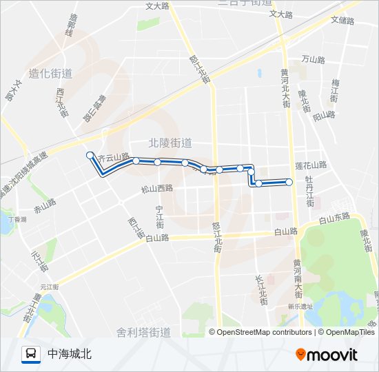 公交260支线路的线路图