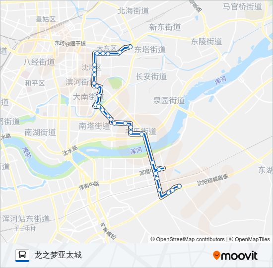 公交276复线路的线路图