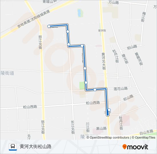 公交290支线路的线路图