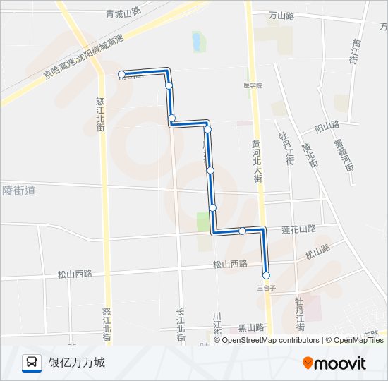 公交290支线路的线路图