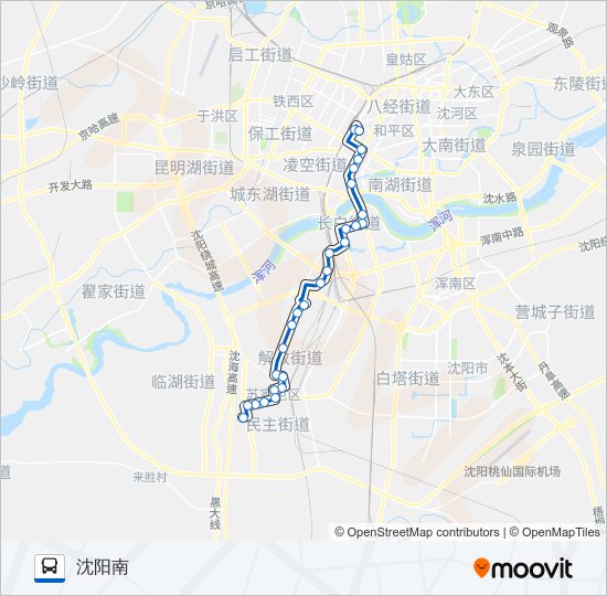 沈阳324路公交线路图图片