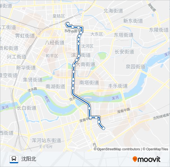 公交334区间路的线路图