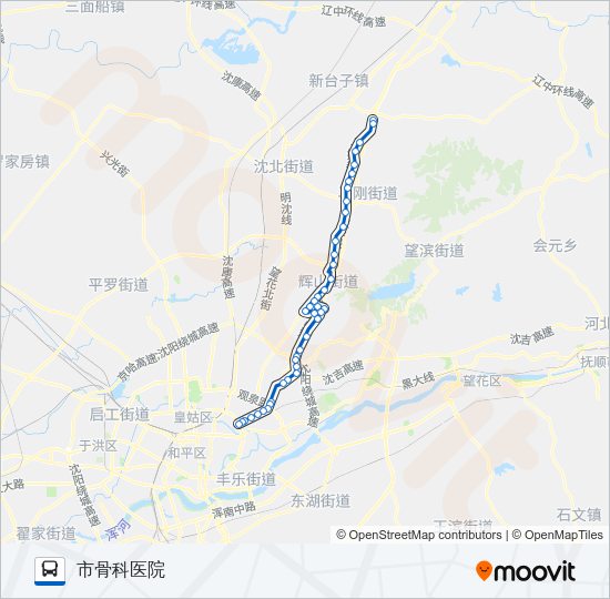 公交383区间路的线路图