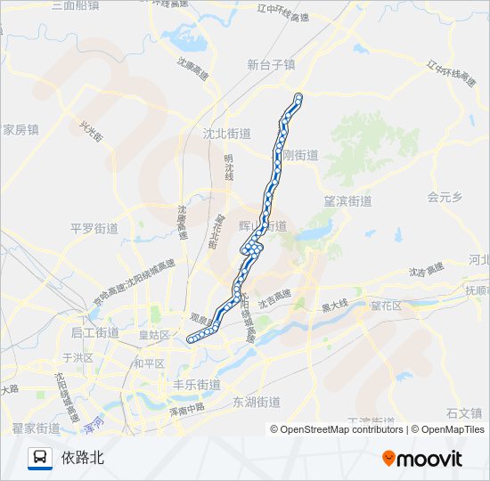 383路区间 Bus Line Map