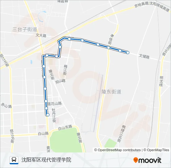 公交217支线2路的线路图