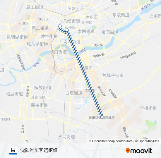 机场巴士2号线 Bus Line Map