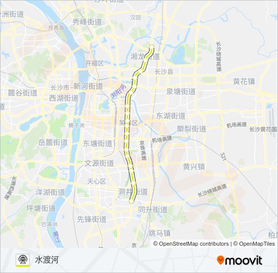 地铁5号路的线路图