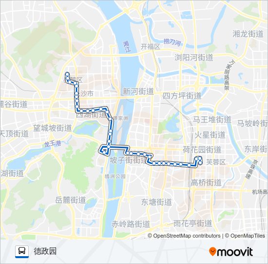 公交308区间路的线路图