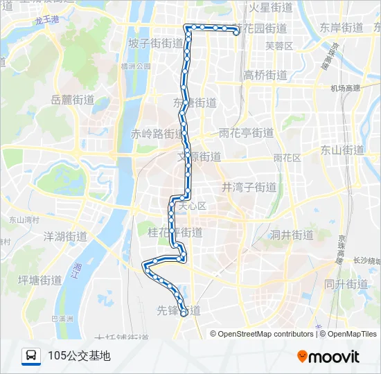 105路 Bus Line Map