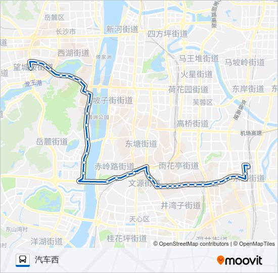 长沙公交w201路线路图图片