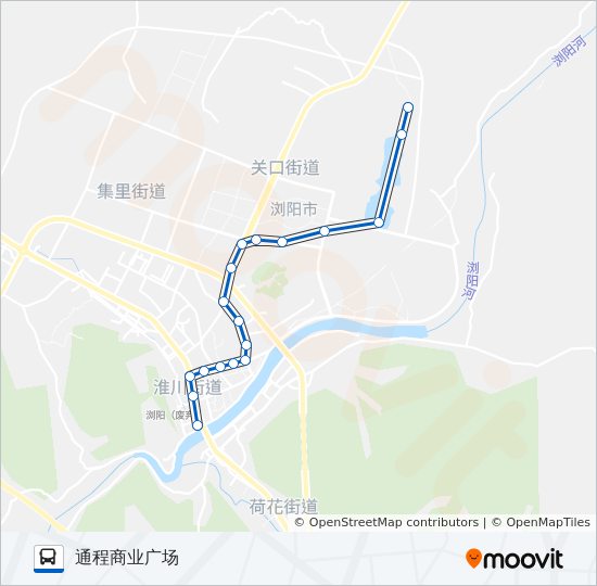 公交浏阳7路的线路图