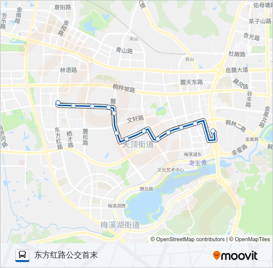 公交18区间路的线路图