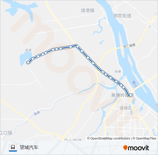 W102路 Bus Line Map