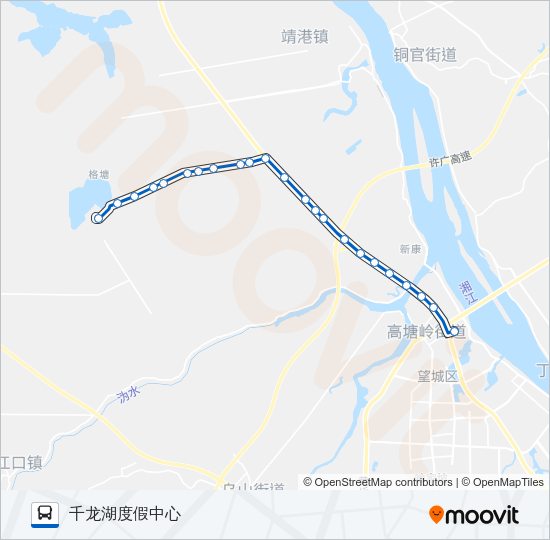 公交W102路的线路图