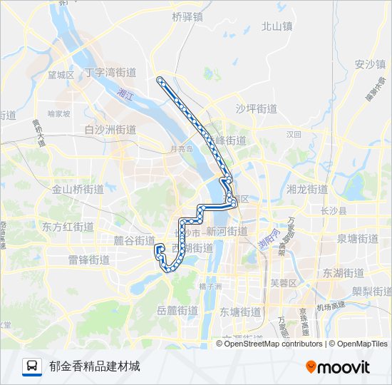 公交W105路的线路图