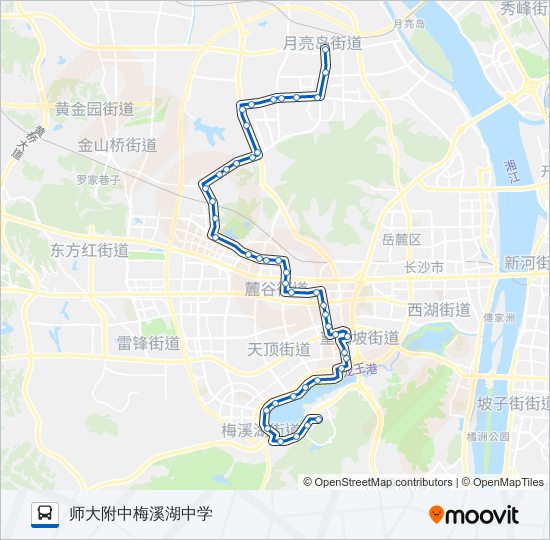 长沙w201公交车路线图图片