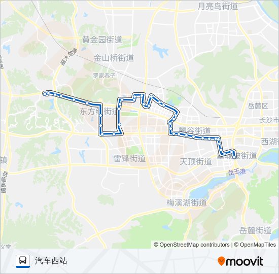 公交W203路的线路图