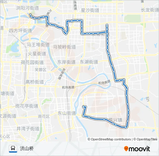 X105路 Bus Line Map